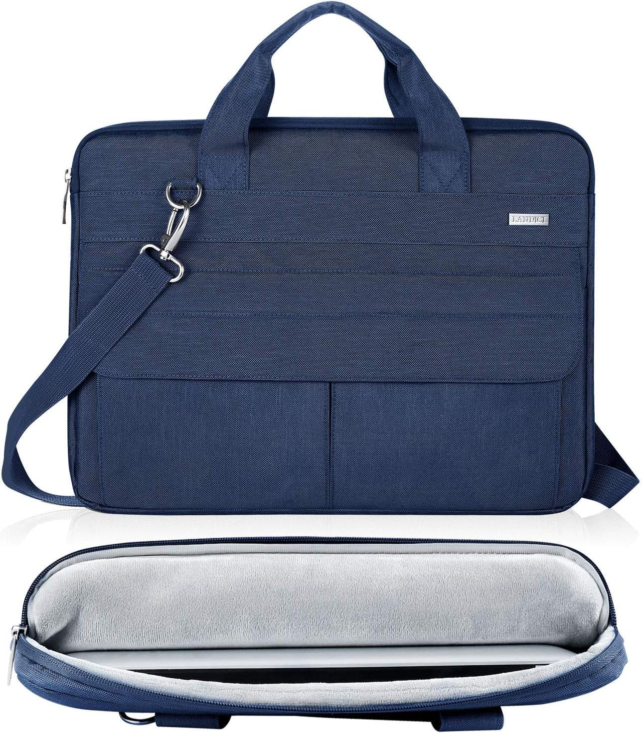 15.6-Inch Water-Resistant Laptop Bag with Shoulder Strap - Slim Waterproof Sleeve for MacBook Pro 15/16, MacBook Air 15, and 15-16 Inch HP, Acer, Dell, Lenovo, and ASUS Laptops