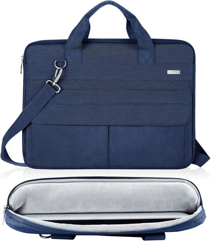 15.6-Inch Water-Resistant Laptop Bag with Shoulder Strap - Slim Waterproof Sleeve for MacBook Pro 15/16, MacBook Air 15, and 15-16 Inch HP, Acer, Dell, Lenovo, and ASUS Laptops