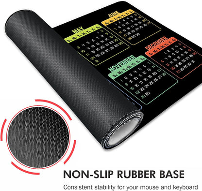 Gaming Mouse Pad XXL XL Large Long Extended Big Mousepad Non-Slip Rubber Keyboard Mouse Pad with Stitched Edges for Laptop Home Office (2026, 35.4 * 15.7)