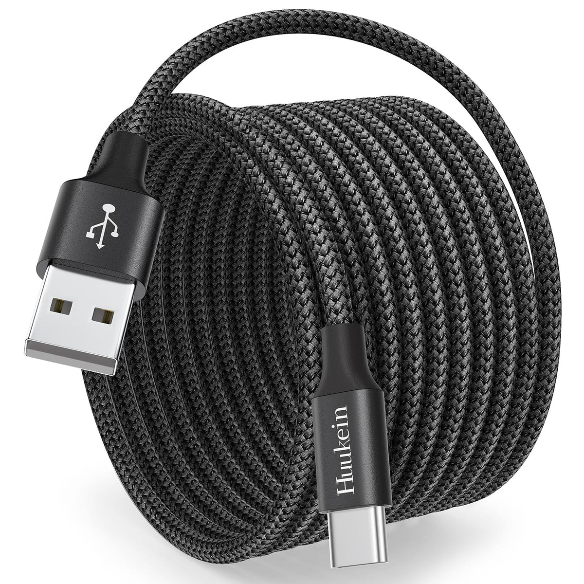 10Ft USB C Cable - Fast Charging USB A to USB C Charger Cord, Nylon Braided for iPhone 17, Air 16, 15 Pro Max Plus, and Samsung Galaxy S21, Note 10