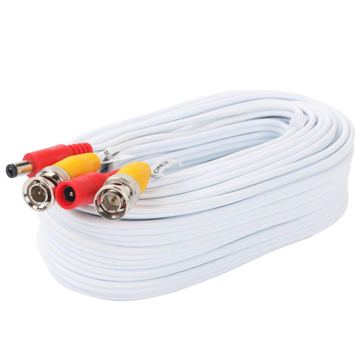 30-Foot Pre-Made BNC Video Power Cable with Dual Connectors for CCTV Surveillance Systems
