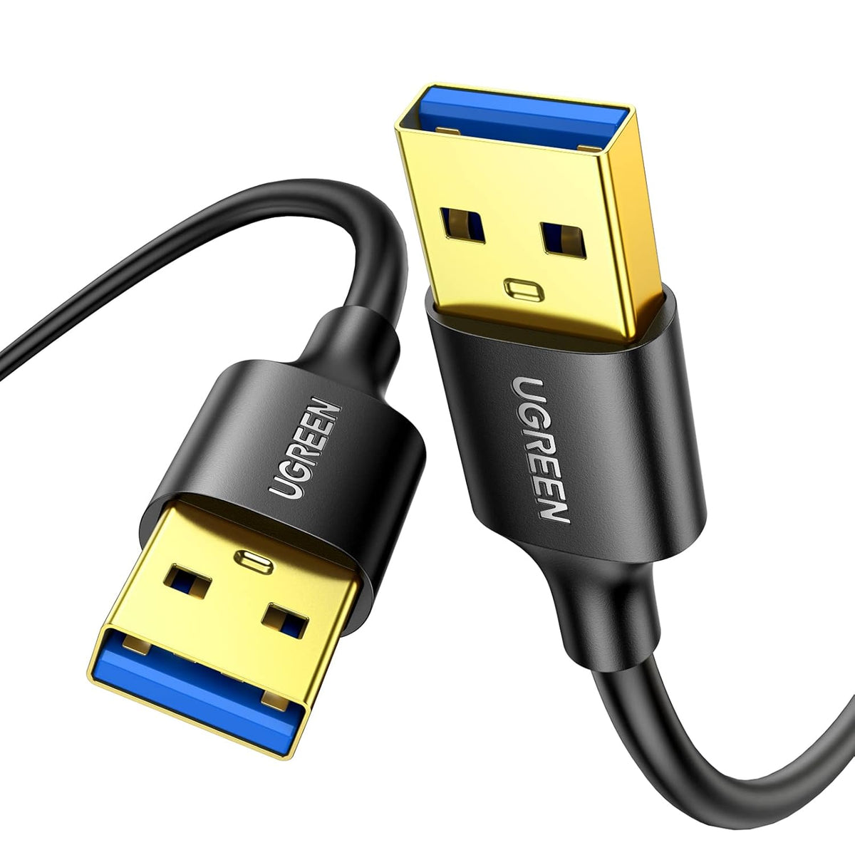 UGREEN USB to USB, 5 Gbps USB 3.0 Cable, Male to Male Cable 3.3 FT | Nylon Durable, Compatible with Hard Drive, Cooling Fan/Pad, Camera, DVD Player, TV, Flash Light, Hub, Monitor, Speaker